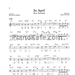 Ноты Bill Evans - In april (For Nenette) - предпросмотр