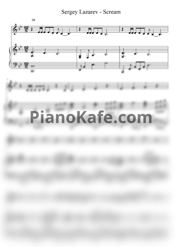 Ноты Sergey Lazarev - Scream (Переложение К. Ротаевой) - PianoKafe.com