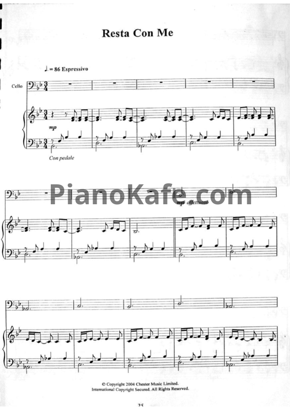 Ноты Ludovico Einaudi - Resta con me - PianoKafe.com