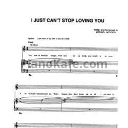 Ноты Michael Jackson - I just can't stop loving you - предпросмотр