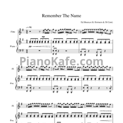 Ноты Ed Sheeran feat. Eminem & 50 cent - Remember the name - предпросмотр