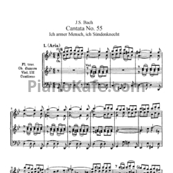 Ноты И. Бах - Кантата №55 "ich armer mench, ich sundenknecht" (BWV 55) - предпросмотр
