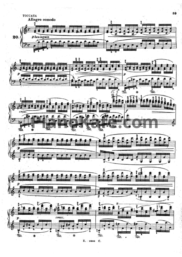 Ноты Карл Черни - Токката (Op. 92) - PianoKafe.com