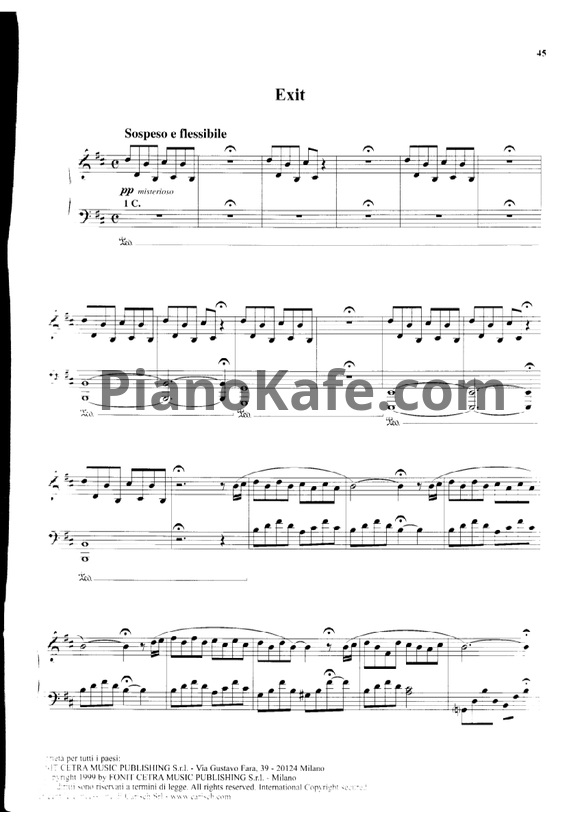 Ноты Ludovico Einaudi - Exit - PianoKafe.com