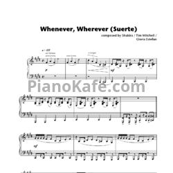 Ноты Shakira - Whenever, Wherever (Версия 2) - предпросмотр