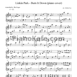 Ноты Linkin Park - Burn it down (Adrian Lee version) - предпросмотр