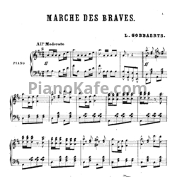 Ноты Л. Гоббартс - Марш храбрецов для фортепиано