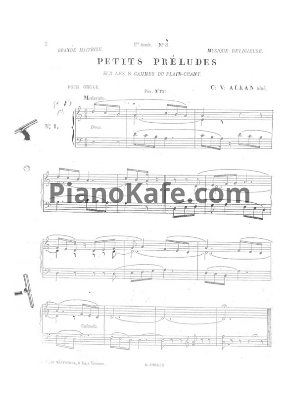 Ноты Шарль Алькан - Petits preludes sur les 8 gammes du plain-chant - PianoKafe.com