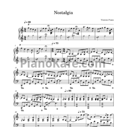 Ноты Vicenzo Piano - Nostalgia - предпросмотр