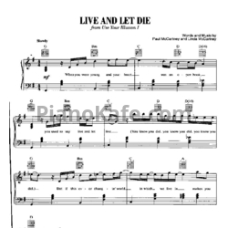 Ноты Guns'n'Roses - Live and let die - предпросмотр