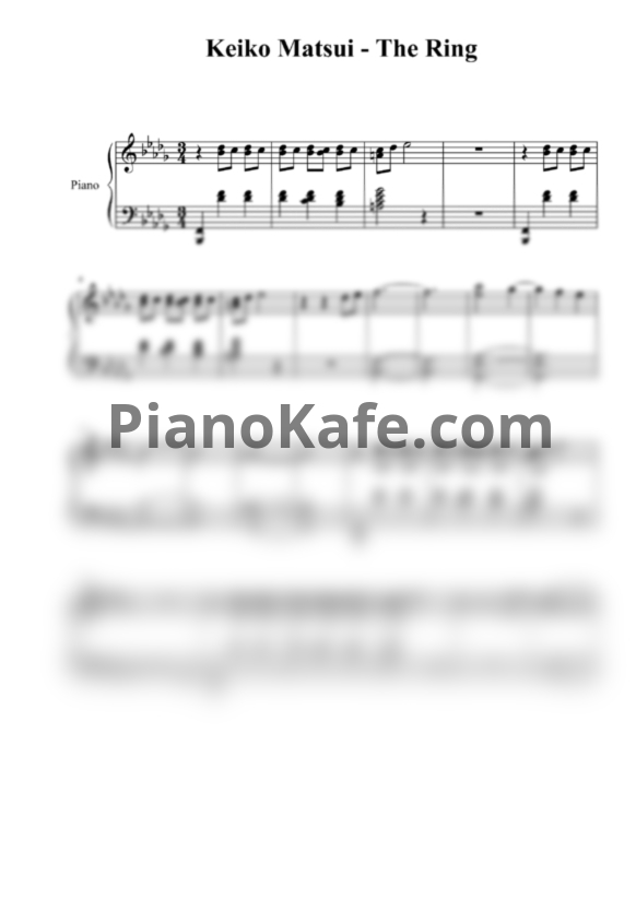 Ноты Keiko Matsui - The Ring - PianoKafe.com