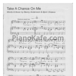 Ноты Abba - Take a chance on me