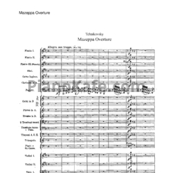 Ноты П. Чайковский - Мазепа (Увертюра, Партитура) - предпросмотр