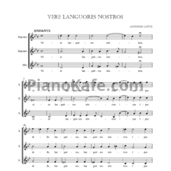 Ноты Antonio Lotti - Vere languores nostros