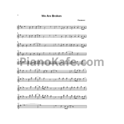 Ноты Paramore - We are broken - предпросмотр