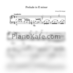 Ноты Иоганн Кирнбергер - Prelude in E minor - предпросмотр