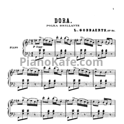 Ноты Л. Гоббартс - Дора. Блестящая полька для фортепиано (Op. 84) - предпросмотр