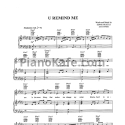 Ноты Usher - You remind me - предпросмотр