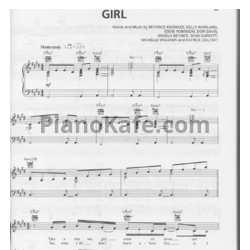 Ноты Destiny's Child - Girl - предпросмотр