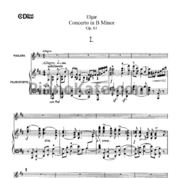 Ноты Эдуард Элгар - Концерт для скрипки с оркестром (Соч. 61) - предпросмотр