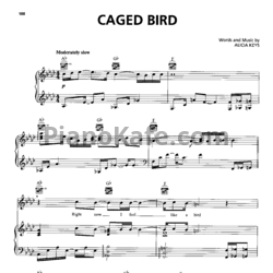 Ноты Alicia Keys - Caged bird - предпросмотр