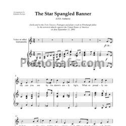 Ноты John Stafford Smith - The star spangled banner (USA anthem) (Arrangement by Fabrizio Ferrari)