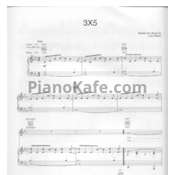 Ноты John Mayer - 3x5 - предпросмотр