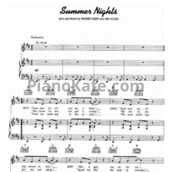 Ноты Warren Casey - Summer nights
