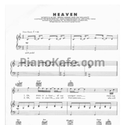 Ноты Bryan Adams - Heaven - предпросмотр