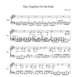 Ноты Blink-182 - Stay together for the kids (Версия 2) - предпросмотр