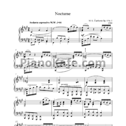 Ноты М. К. Чюрлёнис - Ноктюрн (Op. 4 №1) - предпросмотр