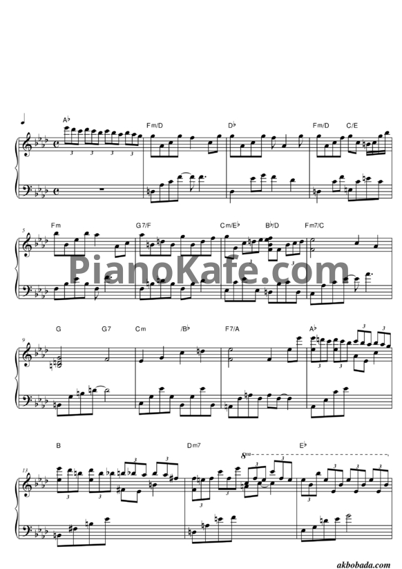 Ноты Yiruma - Bada eh son yul - PianoKafe.com