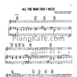 Ноты Whitney Houston - All the man that I need - предпросмотр