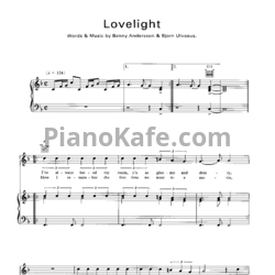 Ноты ABBA - Lovelight - предпросмотр