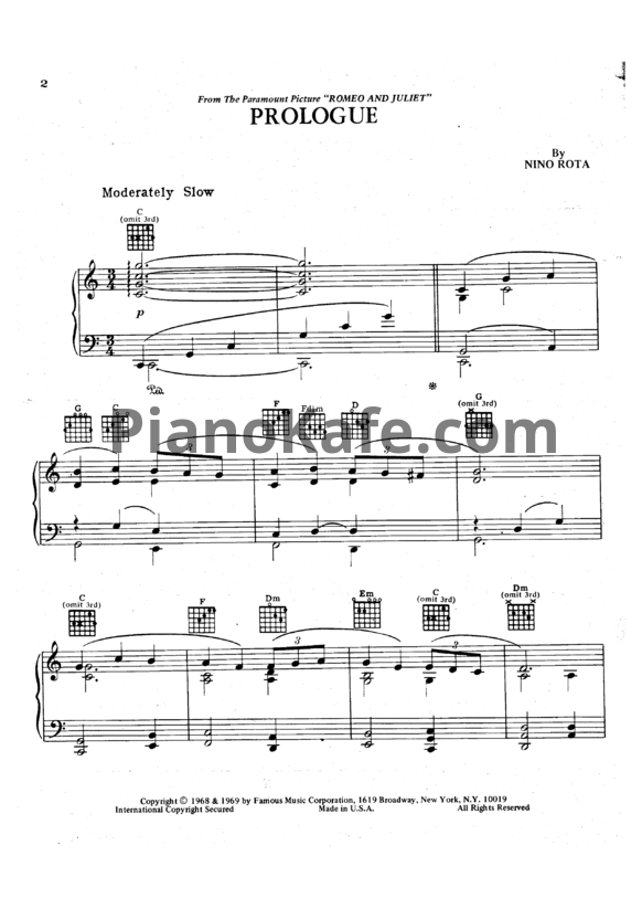 Ноты Franco Zeffirelli - Romeo & Juliet (Книга нот) - PianoKafe.com