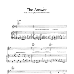 Ноты Britney Spears - The answer - предпросмотр