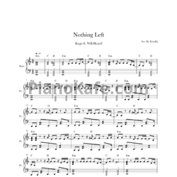 Ноты Kygo feat. Will Heard - Nothing left - предпросмотр