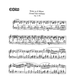 Ноты Ф. Шопен - Вальс №3 ля минор Доступны ноты (Op. 34, № 2) - предпросмотр