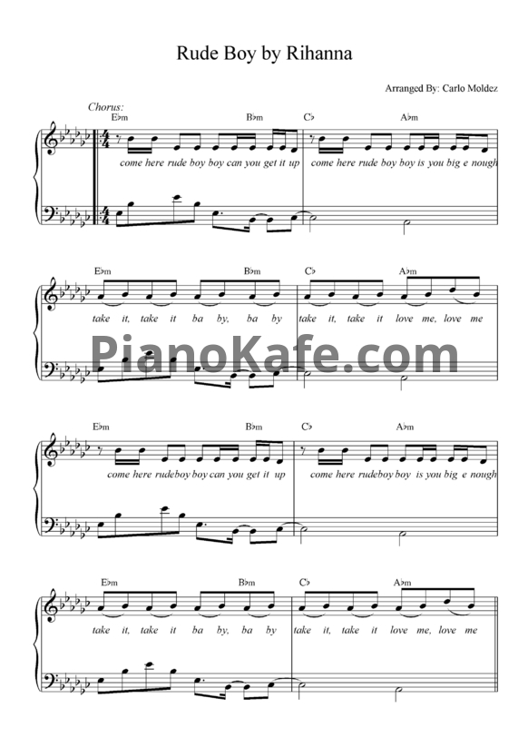 Ноты Anni Rossi - Rude Boy - PianoKafe.com
