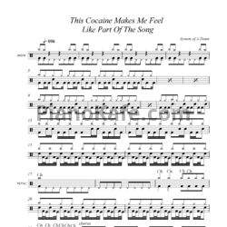 Ноты System of a Down - This cocaine makes me feel like part of the song - предпросмотр