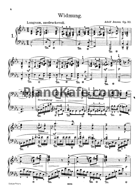 Ноты А. Йенсен - Песни и танцы для фортепиано (Op. 33) - PianoKafe.com