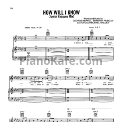 Ноты Whitney Houston - How will I know (Junior Vasquez mix) - предпросмотр