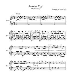 Ноты Jon Schmidt - Arwen’s vigil (Версия 2) - предпросмотр