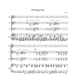 Ноты Edwin Hawkins - Oh happy day - предпросмотр