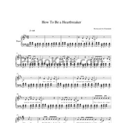 Ноты Marina & The Diamonds - How to be a heartbreaker - предпросмотр