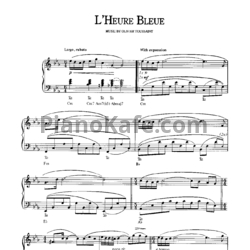 Ноты Richard Clayderman - L'heure bleue - предпросмотр