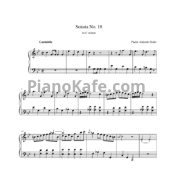 Ноты Antonio Soler - Sonata No. 18 in C minor - предпросмотр