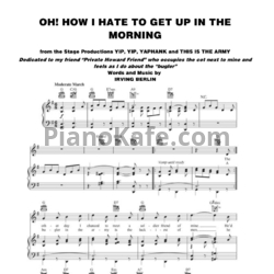 Ноты Irving Berlin - Oh! How I hate to get up in the morning - предпросмотр