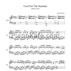 Ноты Demi Lovato - Cool for the summer - предпросмотр