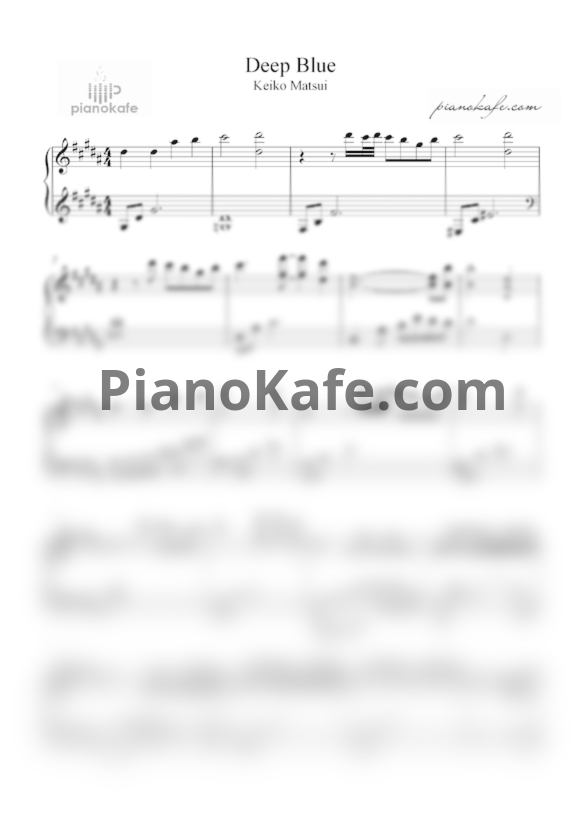 Ноты Keiko Matsui - Deep blue (Версия 2) - PianoKafe.com
